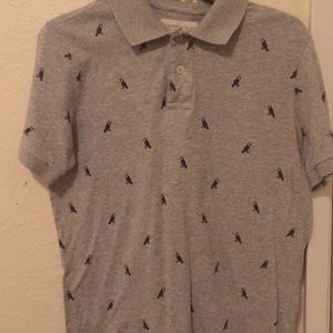 Aeropostale parrot button up shirt